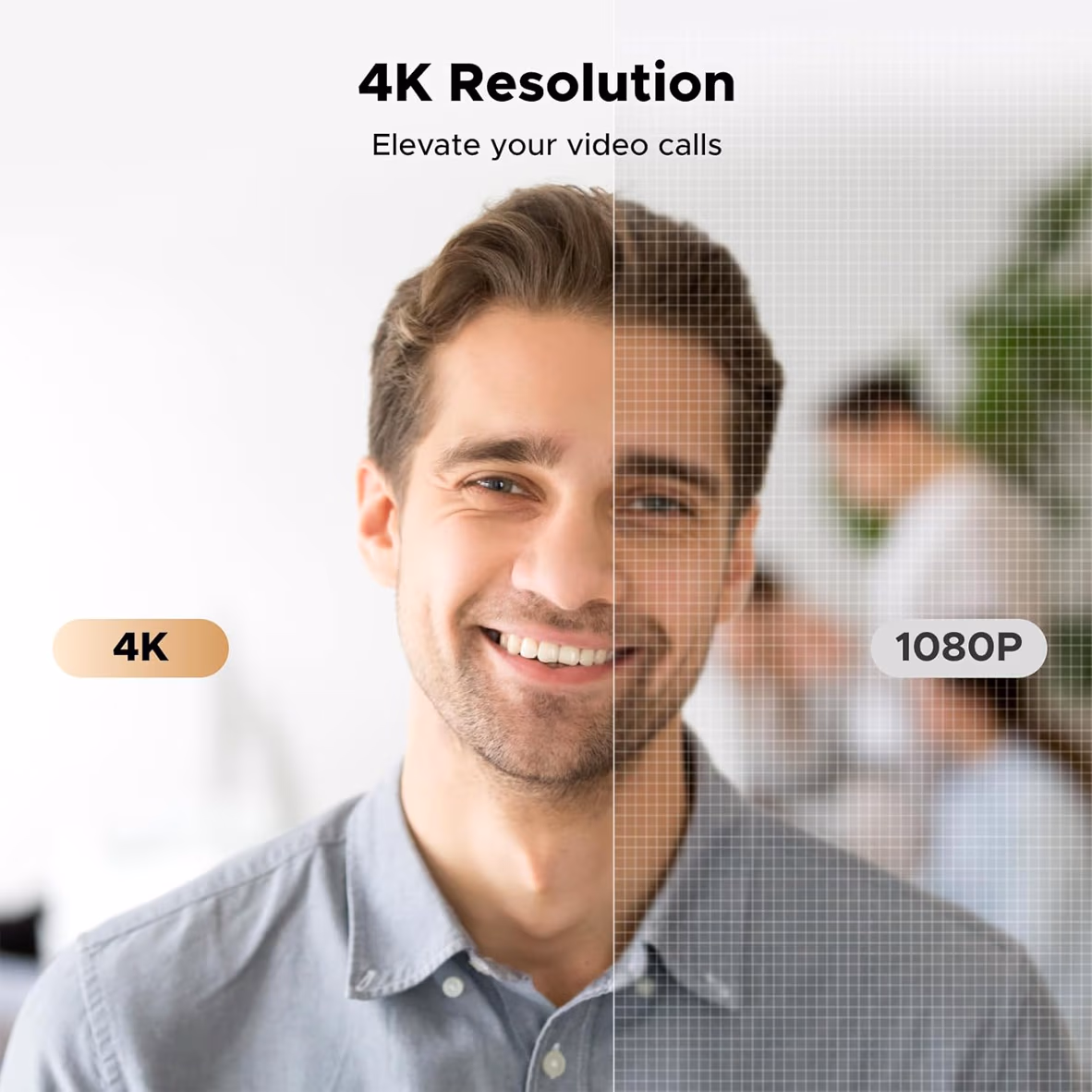 Веб-камерa UGREEN USB Webcam 4K@30FPS, Automatic focus | CM831