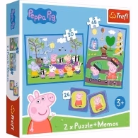 Trefl Puzzles 93331 2in1 Happy moments with Peppa Pig