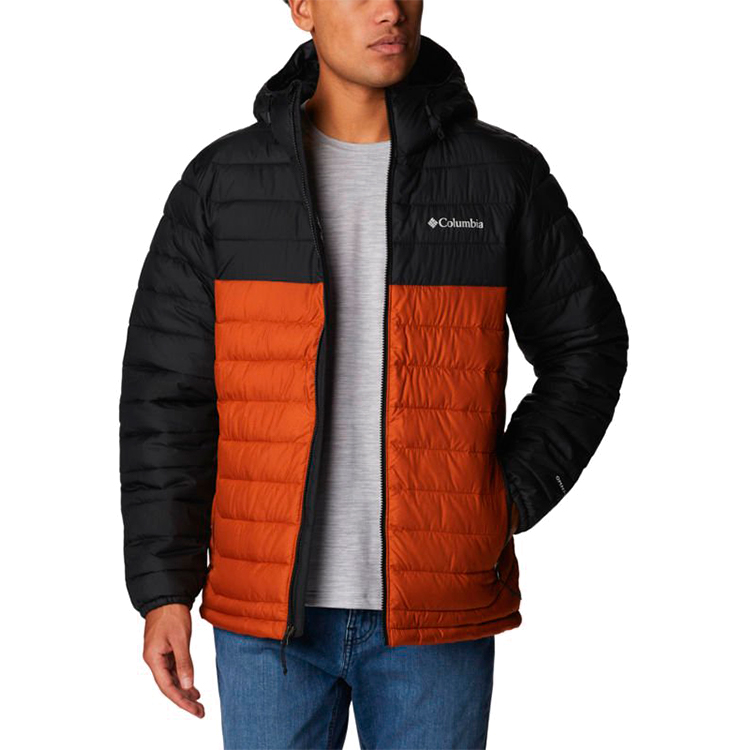 Куртка мужская Columbia Powder Lite Hooded Jacket S Черный/Оранжевый photo 1
