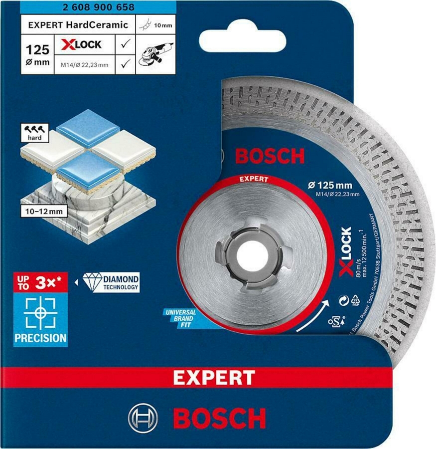 Алмазный пильный диск Bosch HardCeramic 125x22.23 X-lock, 2608900658 photo 2