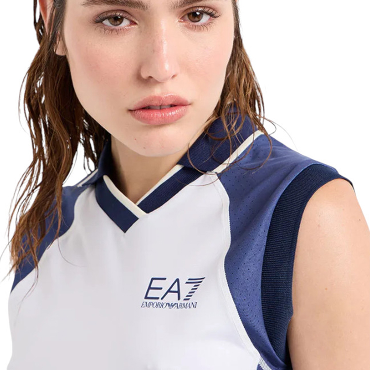 Maiou EA7 EMPORIO ARMANI TENNIS PRO W FREESTYLE TANK / Femei / S / Alb-albastru photo 4