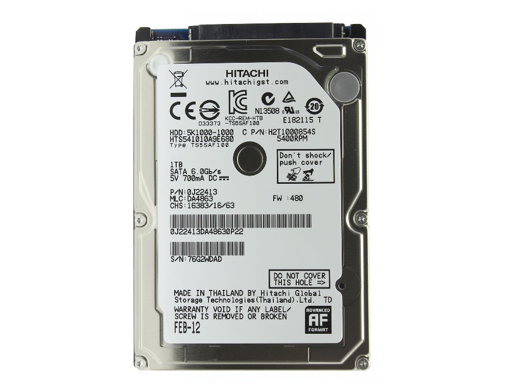 2.5" HDD 640GB Hitachi Travelstar 5K1000, 5400rpm, 8MB, 9.5mm, SATAIII (HTS541064A9E680) photo 1