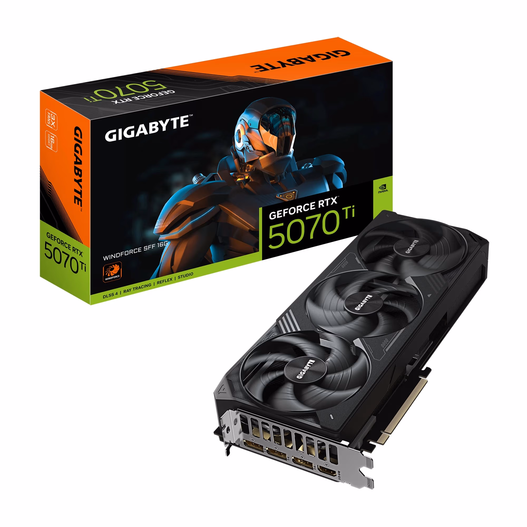 Placa video GIGABYTE GeForce RTX 5070 Ti WINDFORCE SFF 16G/ 16GB / GDDR7 / 256bit