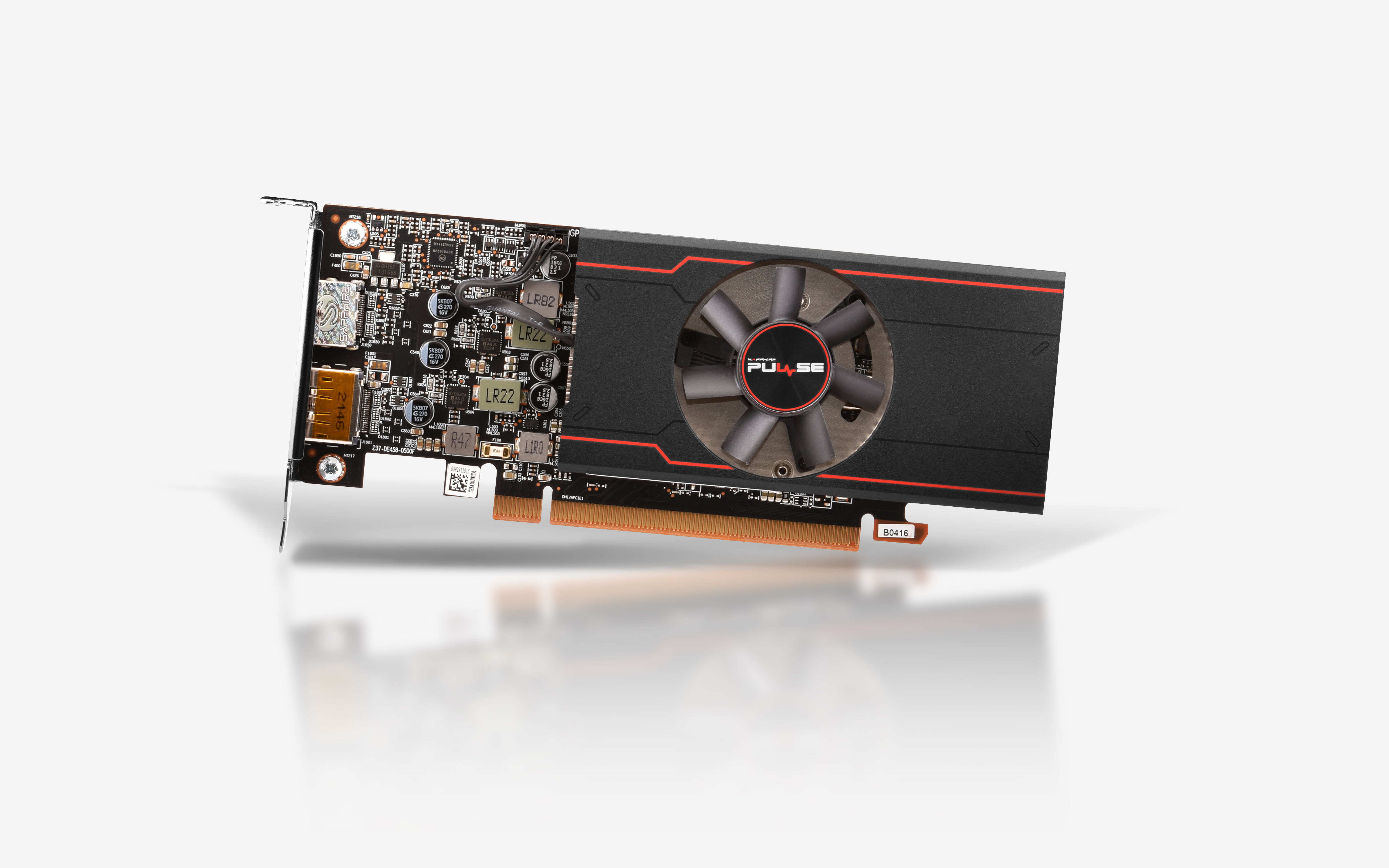 Sapphire PULSE Radeon™ RX 6400 4GB GDDR6 64Bit 2321/16000Mhz, 1xHDMI, 1xDP, Single Fan, SP: 768, AMD RDNA 2, 2nd Gen 6nm GPU, PCIe4.0, Axial Fan Cooling, IFC IV, Fuse Protection, Low Profile, ATX bracket included, Lite Retail photo 1
