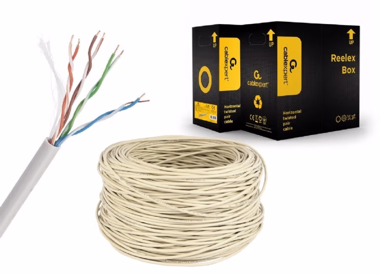 Cable UTP Gembird UPC-5004E-SO-LSZH, AWG24 solid copper, Low Smoke Zero Halogen (LSZH) jacket, 305m