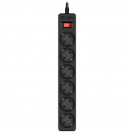 Surge Protector SVEN SF-06E/ 6 Sockets/ 2300W/ 3.0m/ Black thumbnav 2