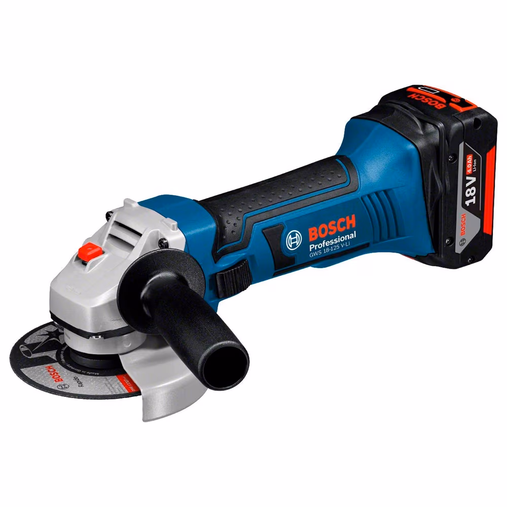 Polizor unghiular Bosch GWS 18-125 V-Li 2x4.0Ah, 060193A30Y 