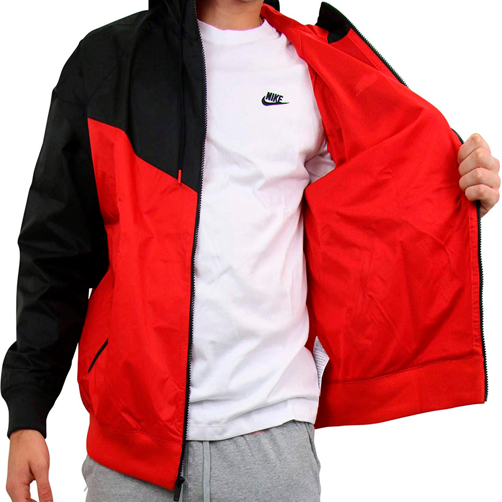 Jachetă Nike M NSW HE WR JKT HD L Negru-rosu pentru bărbați  photo 3