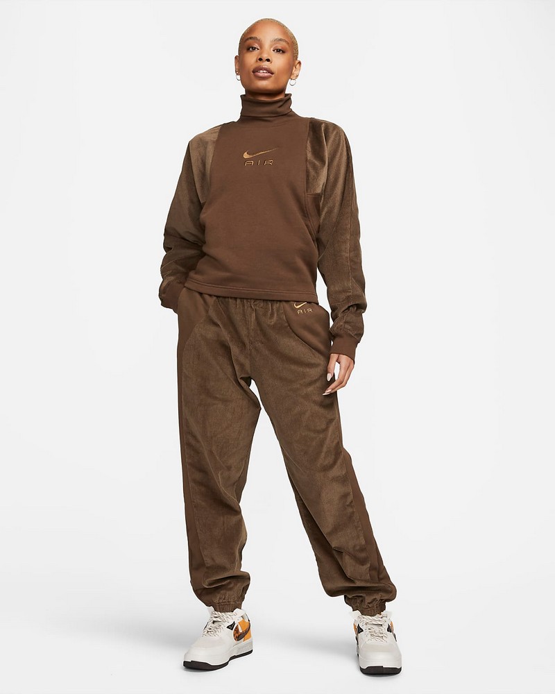 Hanorac Nike W NSW AIR CORD FLC TOP L Maro Femei photo 6
