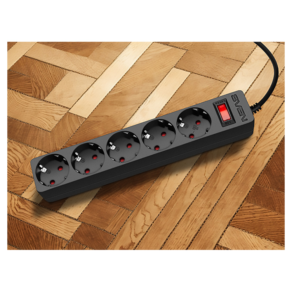 Prelungitor Sven SF-05E 1,8 m / 5 Black, SV021559 photo 7