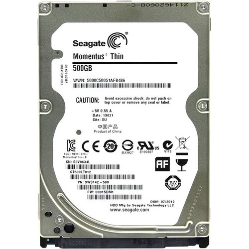2.5" HDD 500GB Seagate ST500LT012, Momentus Thin™, 5400rpm, 16MB, 7mm, SATAII, NP photo 1