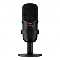HyperX SoloCast, Black, Microphone for the streaming, Sampling rates: 48 / 44.1 /32 / 16 / 8 kHz, 20Hz-20kHz, Tap-to-Mute sensor with LED indicator, Flexible, Adjustable stand, Cardioid polar pattern, Boom arm and mic stand, Cable length: 2m, Black, USB