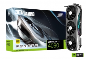 ZOTAC GeForce RTX 4090 Trinity 24GB GDDR6X, 384bit, 2520/21000Mhz, Ada Lovelace/DLSS3, PCIeX16 4.0, 1xHDMI, 3xDP, AIR Optimized Design, Triple Fan / IceStorm 3.0, Active Fan Control/FREEZE Fan Stop/Dual Bios, SPECTRA 2.0 ARGB Lightning, Metal Backplate, 1 thumbnav 1