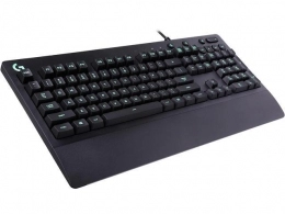 Tastatura Logitech G213 Prodigy, Mech-Dome, Spill resistance, Media controls, RGB, Integrated palm rest, Adjustable feet, Anti-ghosting, Game Mode, USB, Black