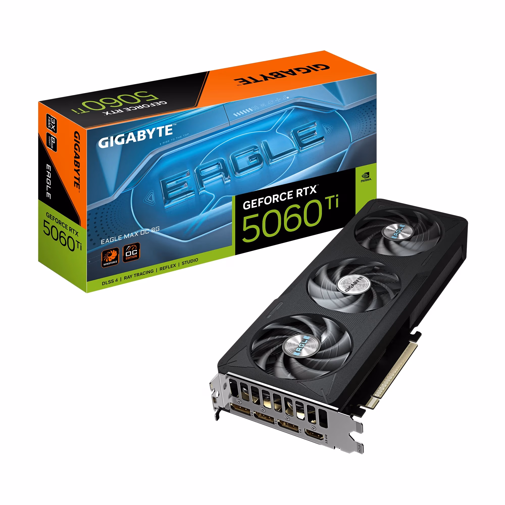 Видеокарта GIGABYTE GeForce RTX 5060 Ti EAGLE MAX OC/ 8GB / GDDR7 / 128bit
