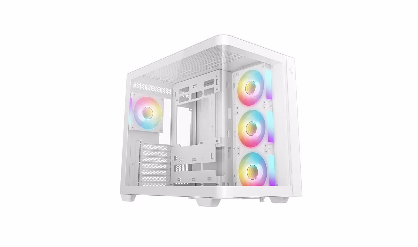 Carcasa DEEPCOOL CG530U 4F WH / w/oPSU / Side panel / 4x A-RGB 120mm / ATX