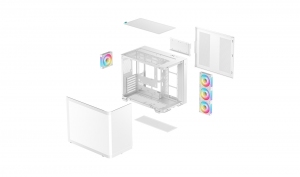 Carcasa DEEPCOOL CG530U 4F WH / w/oPSU / Side panel / 4x A-RGB 120mm / ATX thumbnav 8
