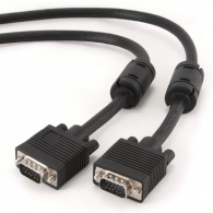 Cable VGA - 1.8m - Cablexpert CC-PPVGA-6B, 1.8 m, Premium VGA HD15M/HD15M dual-shielded w/2*ferrite core, Black thumbnav 1