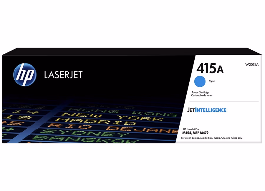 HP 415A (W2031A) Cyan Original LaserJet Toner Cartridge  for HP M454dn/dw, M479dw/fdn/fdw/fnw, 2100 p.