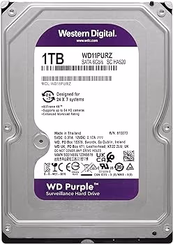 3.5” HDD 1.0TB  Western Digital WD11PURZ Caviar® Purple™, CMR Drive, 5400rpm, 64MB, SATAIII 