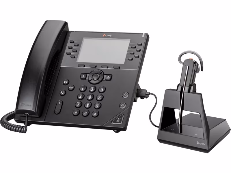 Casti Office + Cablu USB-A la Micro USB Poly Voyager 4245-M /  Black