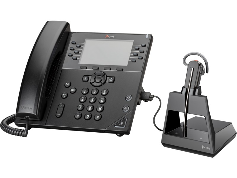 Casti Office + Cablu USB-A la Micro USB Poly Voyager 4245-M / Black photo 1 Casti Office + Cablu USB-A la Micro USB Poly Voyager 4245-M / Black photo 1