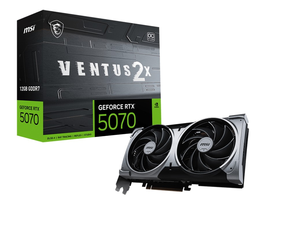 Видеокарта MSI GeForce RTX 5070 VENTUS 2X 12G OC / 12GB / GDDR7 / 192bit photo 1
