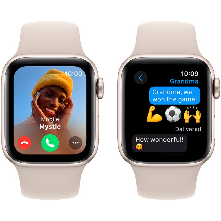 Smart watch Apple Watch SE GPS 40mm Starlight Aluminium Case with Starlight Sport Band - M/L (MR9V3QR/A) 1 GB 1.57 photo 4