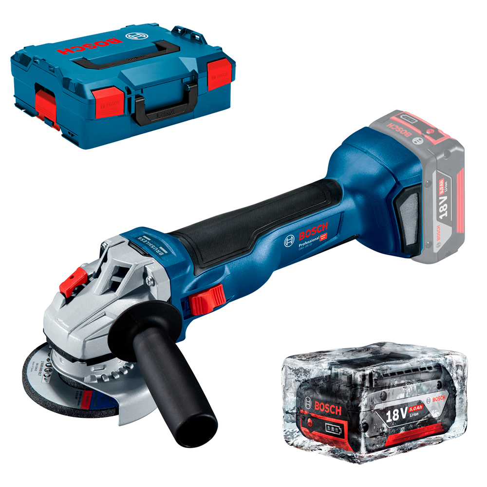Угловая шлифмашина Bosch GWS 18V-10 2x5.0Ah, 06019J4004 photo 1 Угловая шлифмашина Bosch GWS 18V-10 2x5.0Ah, 06019J4004 photo 1