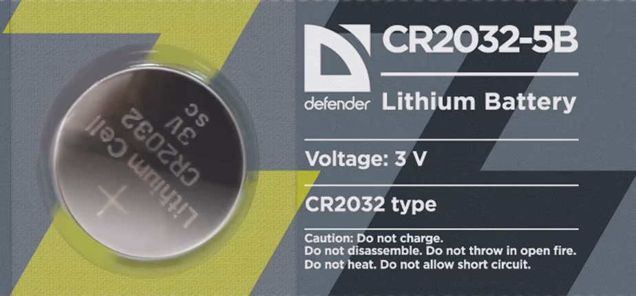 Батарейка Defender CR2032-5B