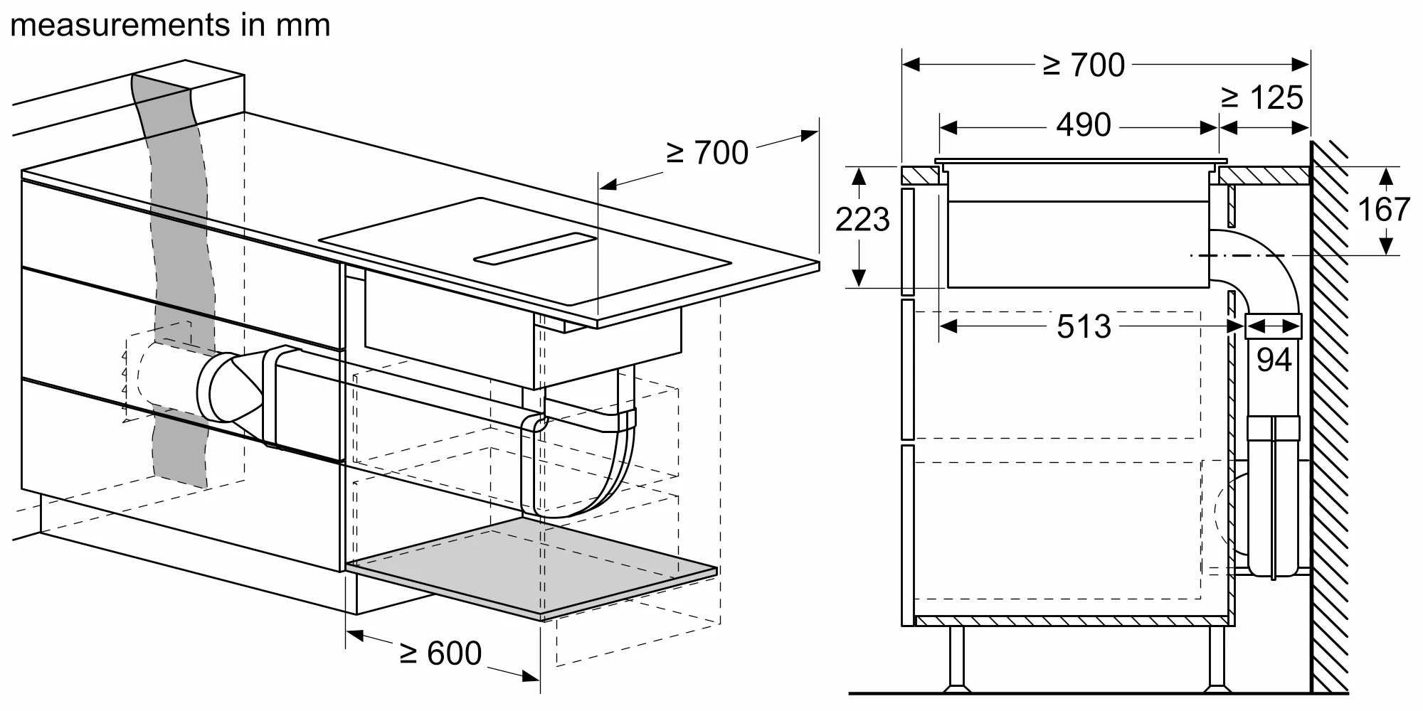 Встраиваемая индукционная панель с вытяжкой Bosch PIE611B15E photo 6