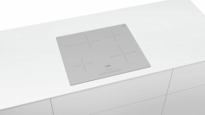 Встраиваемая индукционная панель Bosch PUF612FC5E, 4 конфорок, Белый