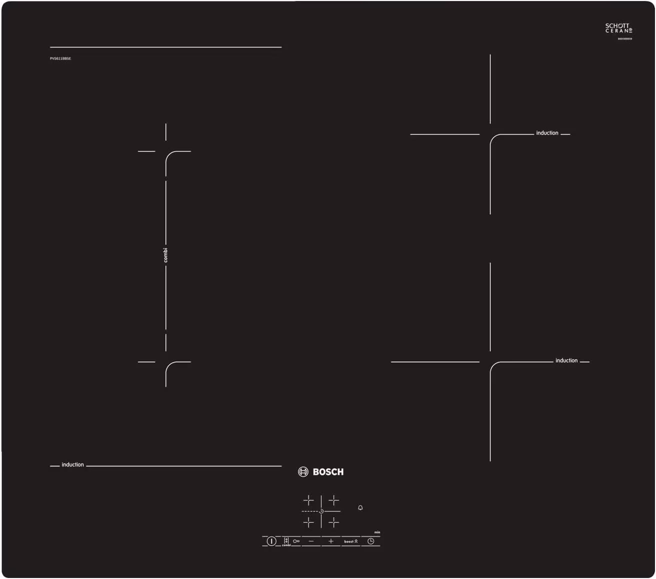 Plita incorporabila inductie Bosch PVS611BB5E 