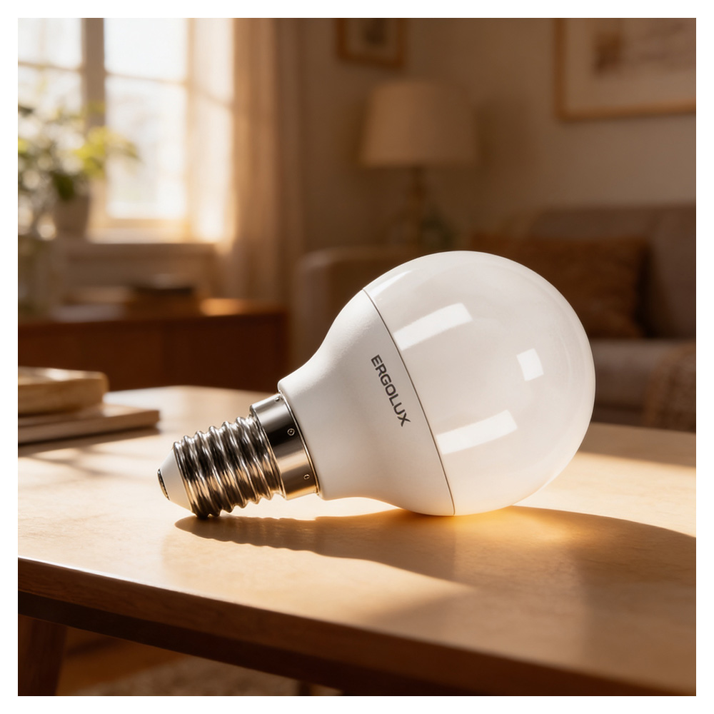 Bec LED Ergolux LED G45 7W E14 4500K photo 7