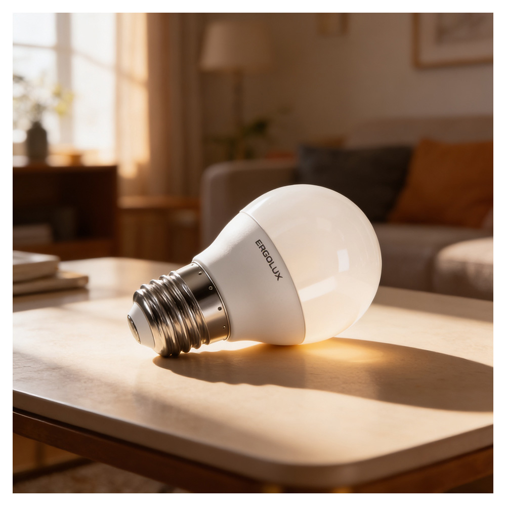 Bec econom Ergolux LED G45 7W E27 4500K photo 7