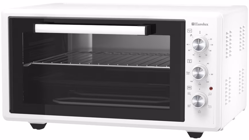 Cuptor electric Eurolux MOEMGC45W, 45 l, 1400 W, Alb 