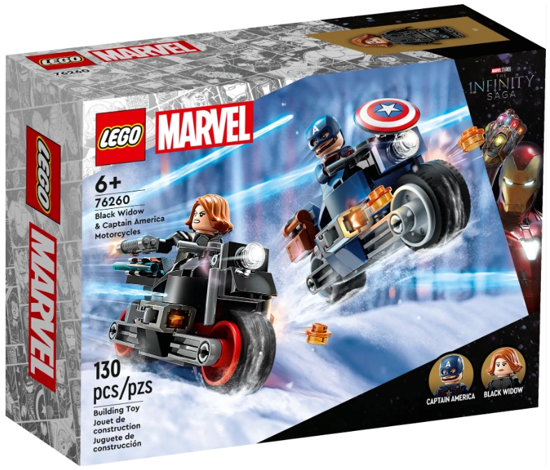 Конструктор Lego Marvel Black Widow & Captain America Motorcycles 76260 от 6+ лет photo 1 Конструктор Lego Marvel Black Widow & Captain America Motorcycles 76260 от 6+ лет photo 1