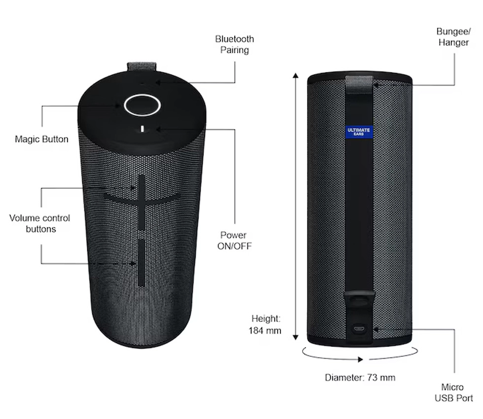 Boxa portabila Logitech Boom 3 Black (984-001360) Negru photo 4
