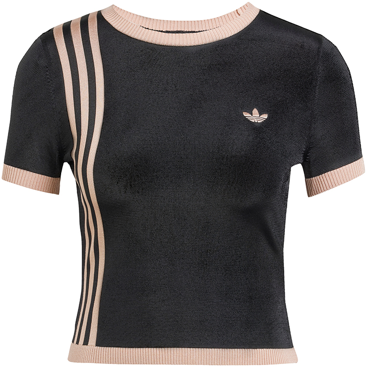 Tricou Adidas KNITTED 3S TEE XXS Negru Femei photo 4
