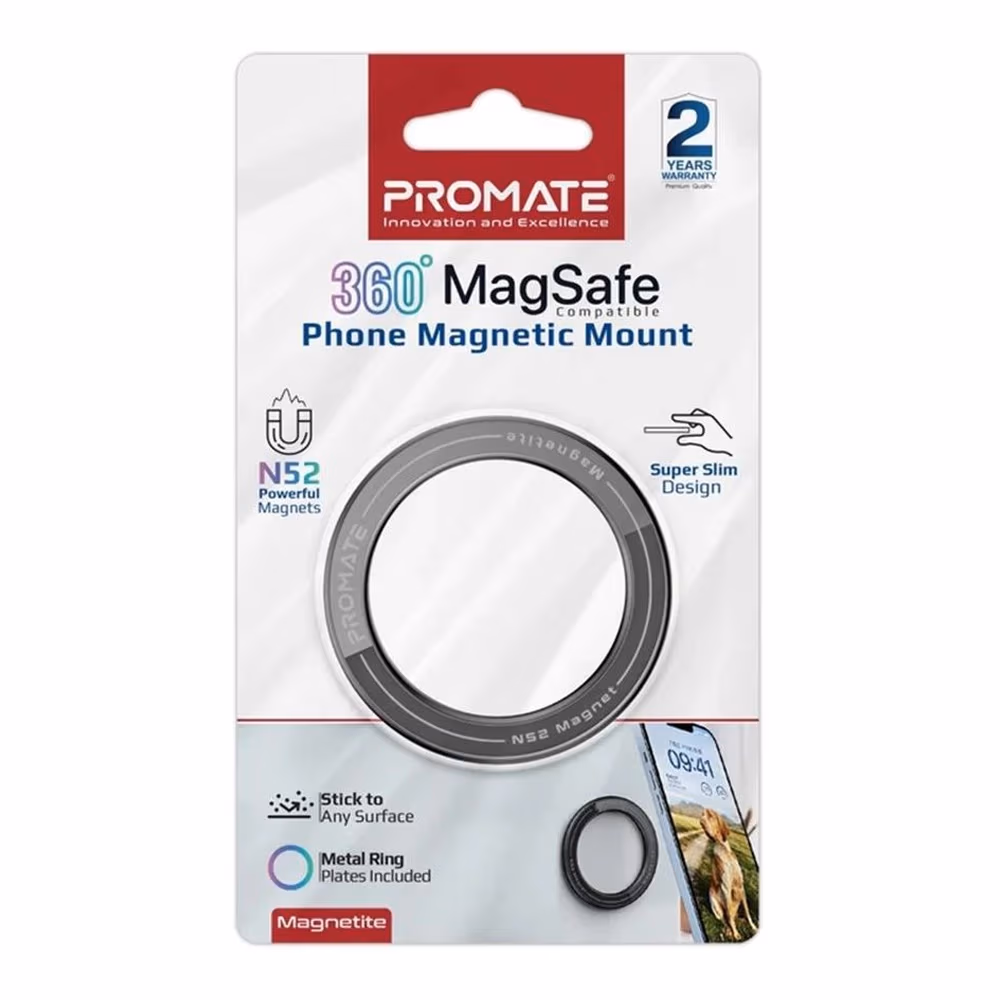 Suport auto pentru smartphone Promate Magnetite Black 360 