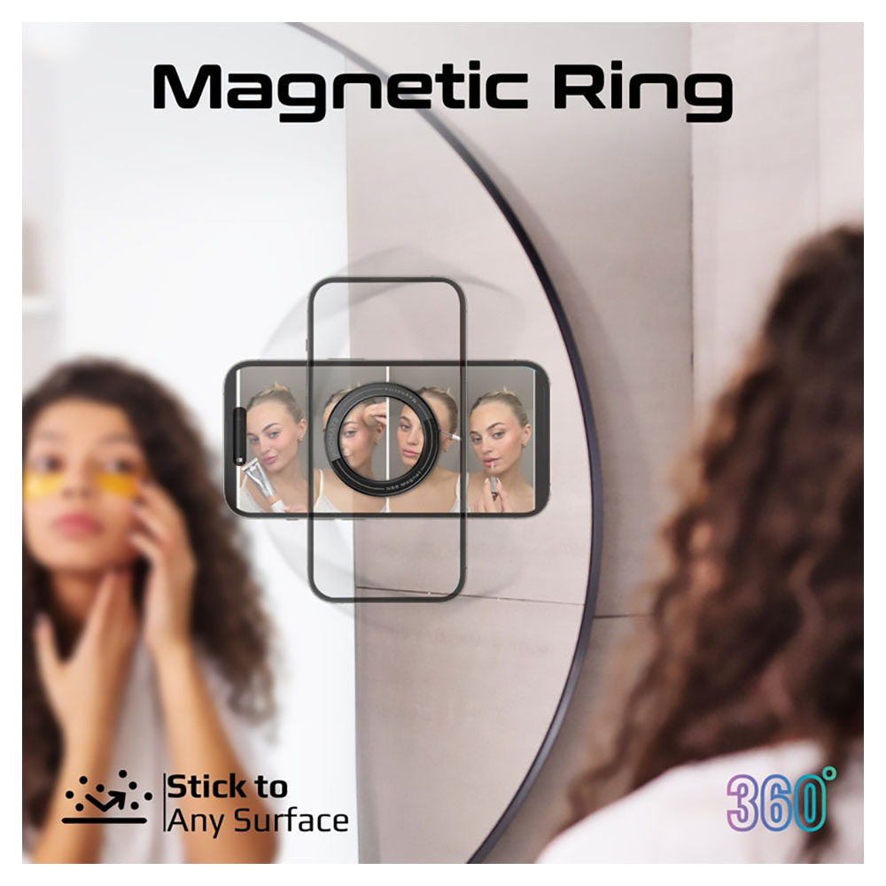 Suport auto pentru smartphone Promate Magnetite Black 360 photo 4