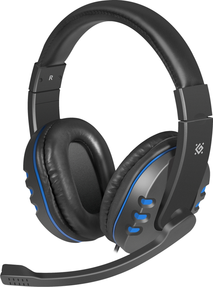Căști Defender Warhead Negru cu albastru Cu fir / Gaming / Negru cu albastru photo 2
