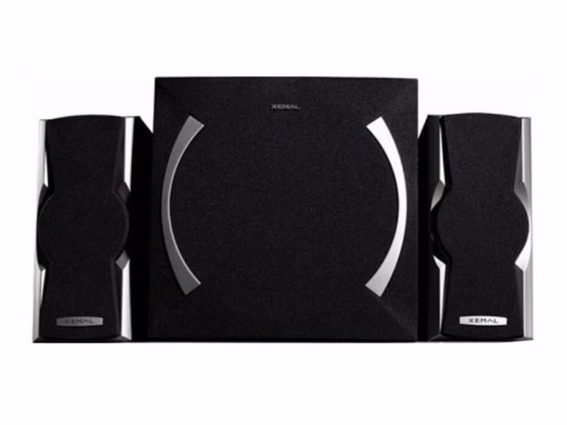 Edifier XM6PF Black, 2.1/ 48W (24W+ 2x12W) RMS, FM Radio, USB & SD card  &  AUX Input (MP3 & WMA support), Remote Control, all wooden, (sub.6.5