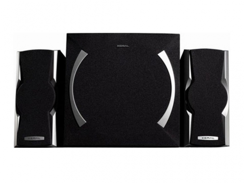 Edifier XM6PF Black, 2.1/ 48W (24W+ 2x12W) RMS, FM Radio, USB & SD card  &  AUX Input (MP3 & WMA support), Remote Control, all wooden, (sub.6.5" + satl.(3"+3/4")) photo 1