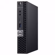 DELL Optiplex 7060 MFF Intel® Core® i7-8700Т (6 Cores/12MB/12T/up to 4.0GHz/35W), 8GB 1X8GB DDR4, M.2 256GB SSD, Intel UHD 630, WiFi 802.11ac + BT, TPM, no ODD, 90W AC Adapter, USB mouse, USB KB216-B, Ubuntu, Black