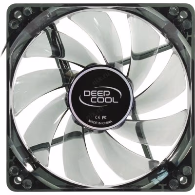 120mm Case Fan - DEEPCOOL "WIND BLADE 120" Fan with 4 blue LED, 120x120x25mm, 1300rpm, <26dBa, 65.16CFM, Hydro Bearing, Black 