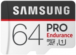 64GB microSD Class10 A1 UHS-I Samsung PRO Endurance, 633x, Up to: 100MB/s