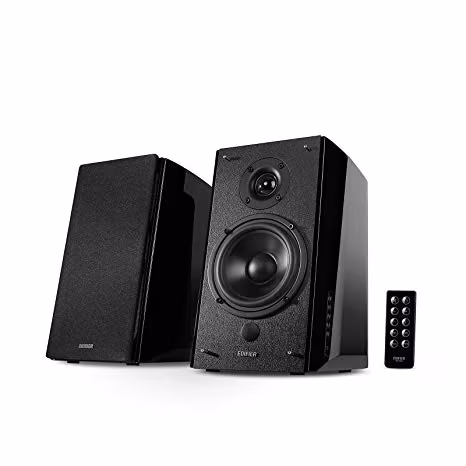 Edifier R2000DB Black, 2.0/ 120W (2x36W+2x24W) RMS, Audio In: Bluetooth, RCA x2, PC, AUX, optical, coaxial, remote control, all wooden, (5”+1”)