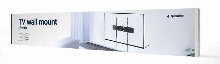 TV-Wall Mount for 37-70”- Gembird ”WM-70F-01”, Fixed, max. 40 kg, Distance TV to Wall: 25 mm, max. VESA 600 x 400, Black photo 3