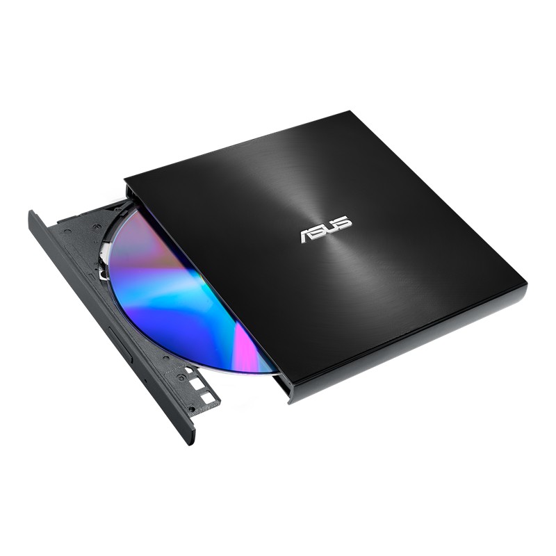External DVDRW Drive ASUS ZenDrive U9M, Portable Ultra-Slim -13mm, Super-Multi DVDR+8x/-8x, RW+8x/-6x, DL+6x/-6x, M-DISC, Includes two cables for USB Type-C and Type-A, USB2.0 (USB-C/USB-A), Black, Retail photo 1